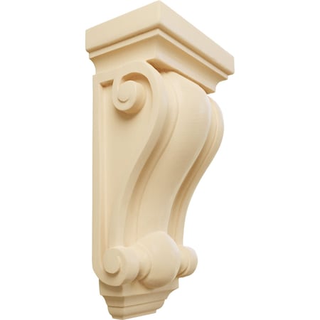 Ekena Millwork 6 1/4"W x 4"D x 12"H Cole Pilaster Wood Corbel, Maple CORW06X04X12COMA